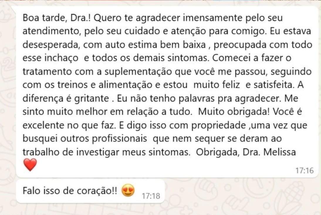 Depoimento de paciente da Dra. Melissa 4